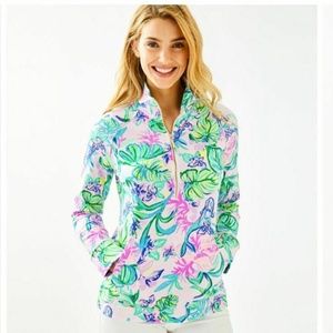 NWT LILLY PULITZER SKIPPER POPOVER AMETHYST TINT MERMAID IN THE SHADE SIZE MED